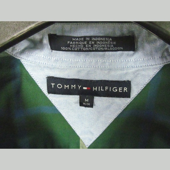 Tommy Hilfiger Shirt Med Button Front Long Sleeve - Picture 3 of 5